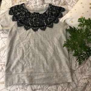 Gray and Black Detailed shirt